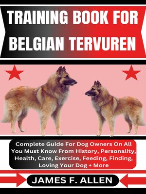 cover image of TRAINING BOOK FOR BELGIAN TERVUREN